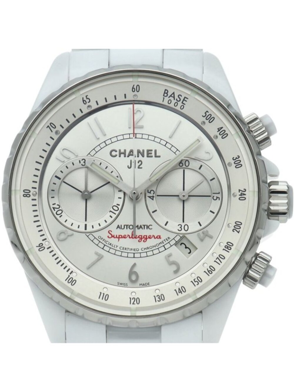 Chanel Superleggera Chronograph Ceramic Watch White Polished - Picture 1 of 5